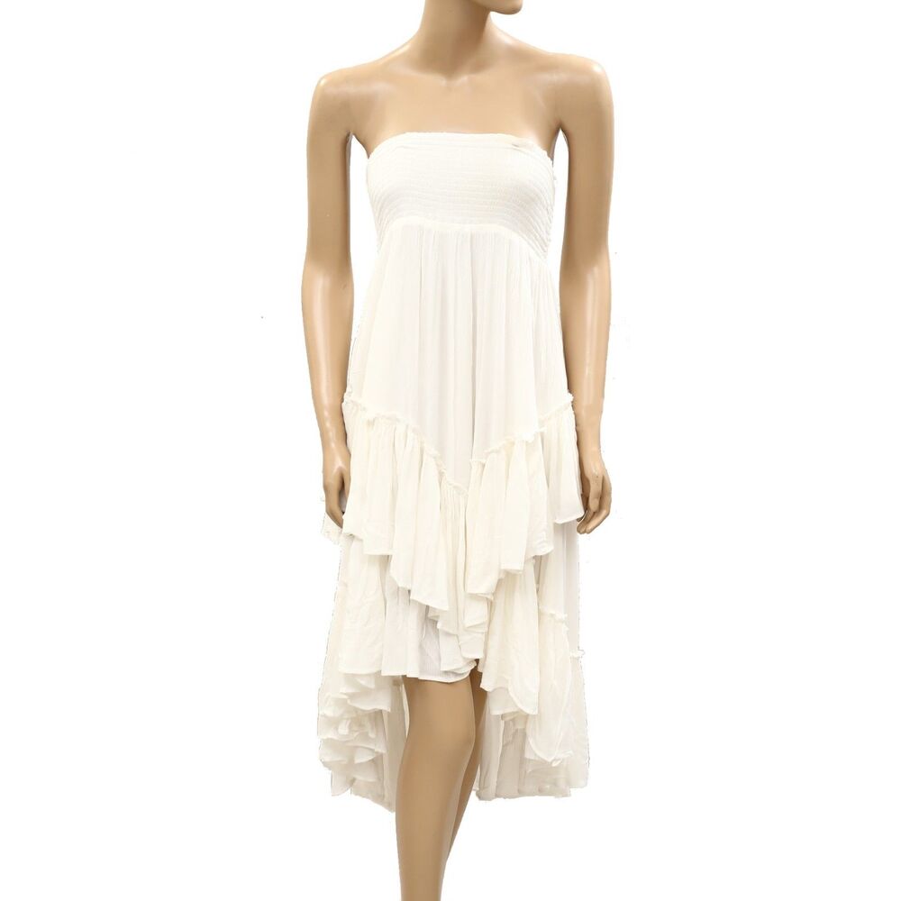 Free People Free-Est The Convertible Skirt Tube Midi Dress Smocked XS 287383 - Picture 7 of 11